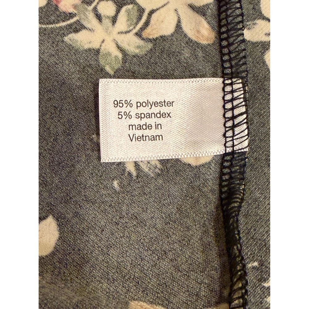 Lane Bryant Women Top Black Floral 22/24 Plus Short Sleeve Scoop Neck T-Shirt - Picture 6 of 7